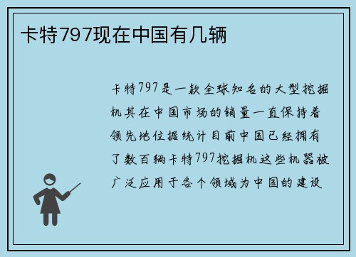 卡特797现在中国有几辆